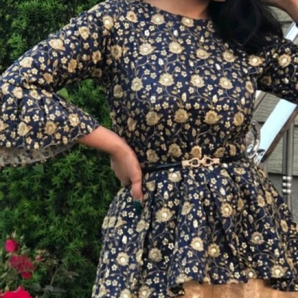 pakistani indian peplum top and lengha